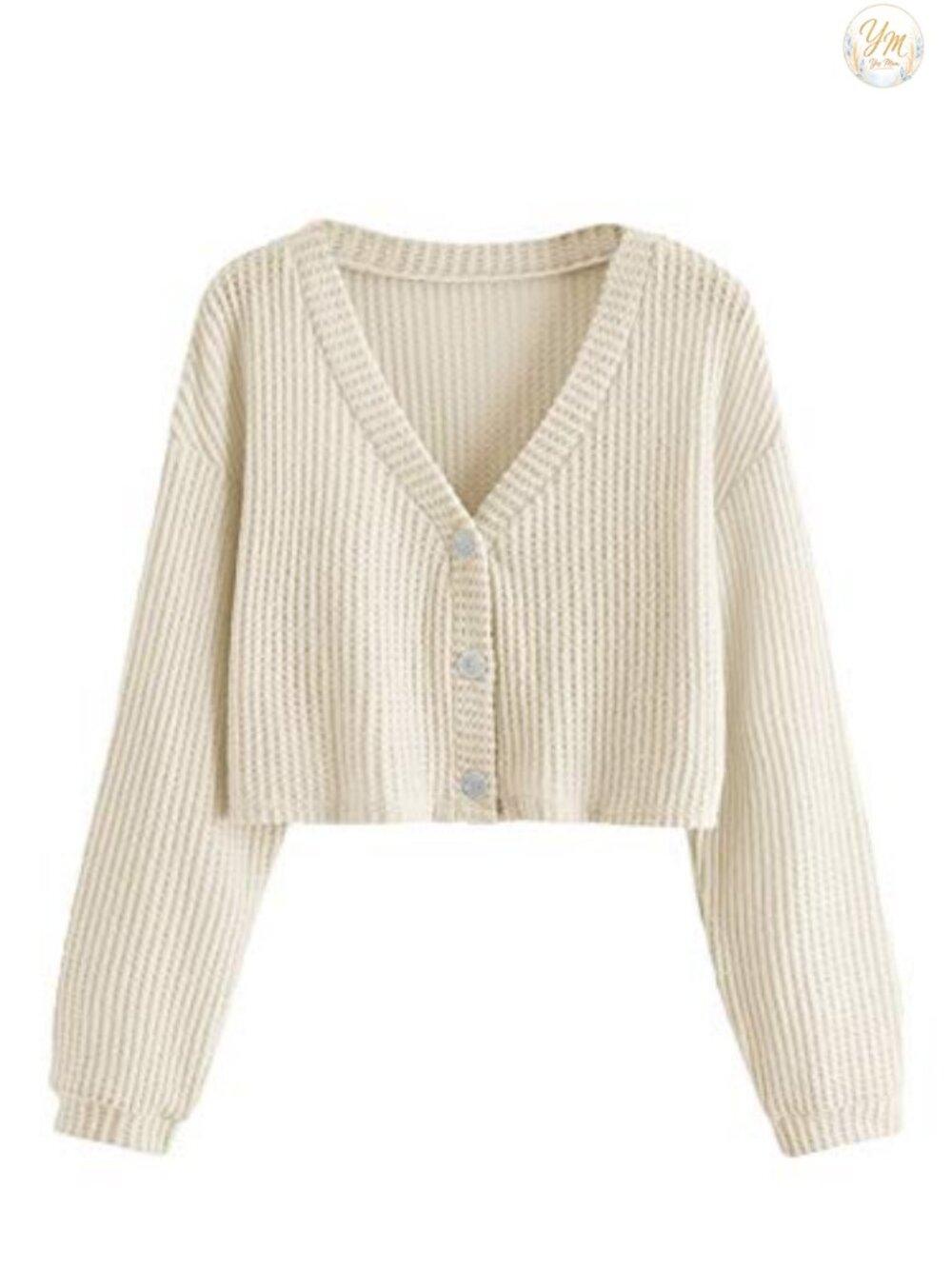 Long Sleeve Button Front V Neck Stretch Cardigan Sweater